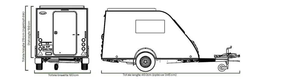 Shelter caravan afmetingen