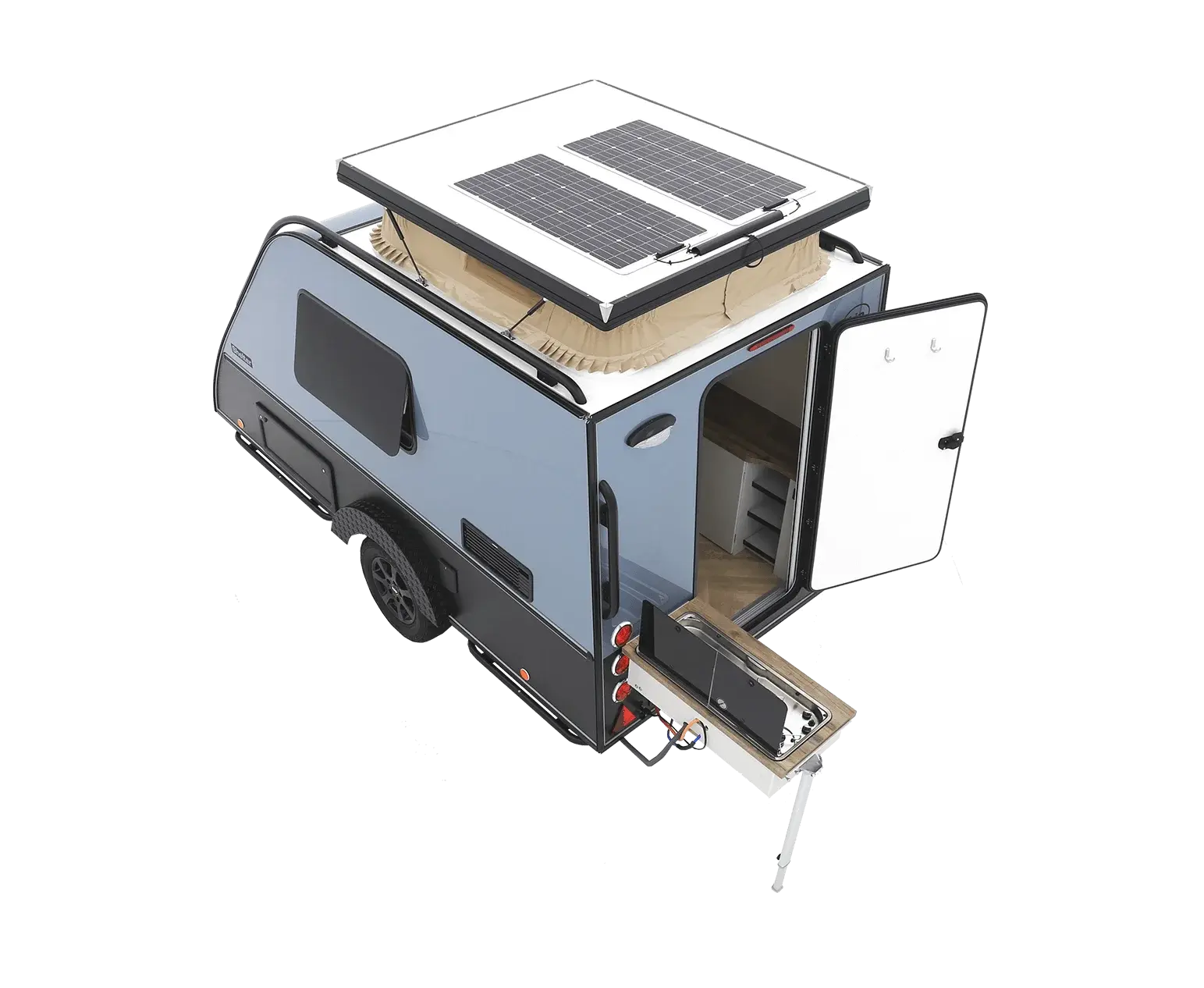 Zonnepaneel op caravan