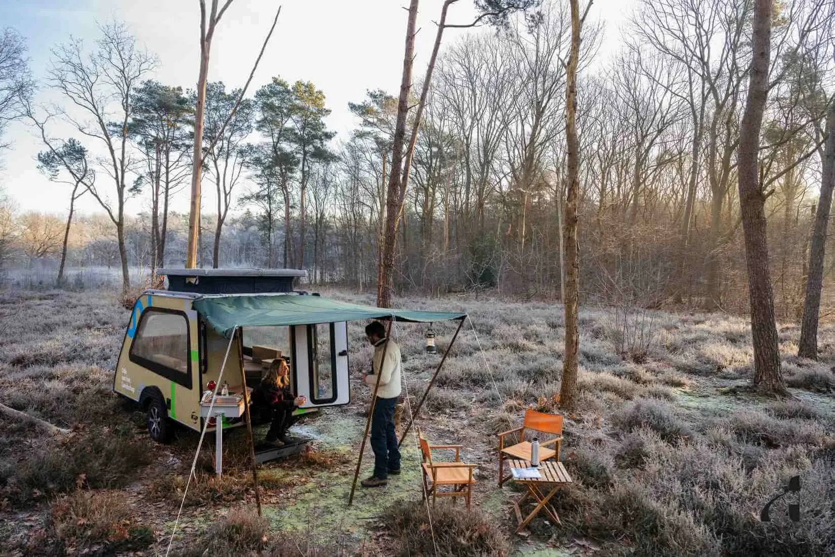 Winterkamperen caravan Kip Shelter