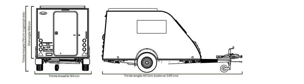 Shelter caravan afmetingen