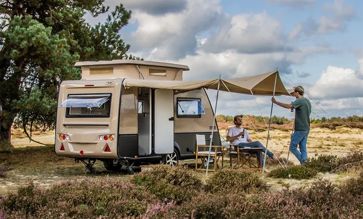 Kip Kompakt elektrisch rijden met caravan
