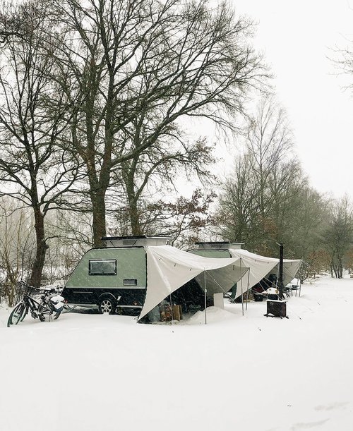 Shelter winterkamperen
