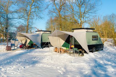 Winterkamperen caravan