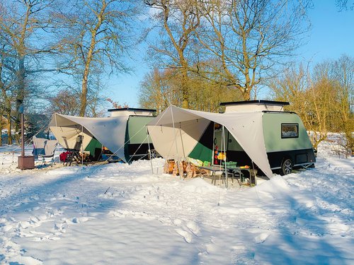 Winterkamperen caravan